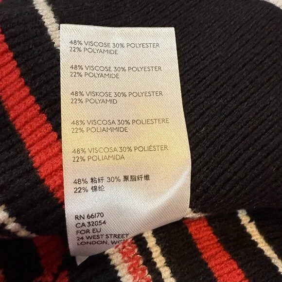 BDG Urban Outfitters Women Size M Quinn Zip Up Sweater Black & Red NWT$69 - Picture 11 of 13